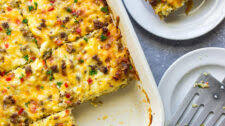 Cheesy Sausage Hash Brown Breakfast Casserole