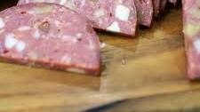 Cherry Chipotle Summer Sausage with Blue Cheese and Walnuts