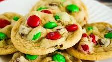Chewy M&M Christmas Cookies