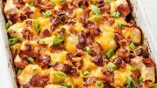 Chicken Bacon Ranch Potato Bake