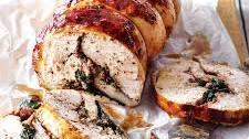 Chicken ballotine with olive and fig tapenade