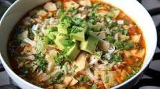 Chicken or turkey tortilla soup
