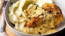 Chicken with Creamy Dijon Sauce and Mashed Potatoes