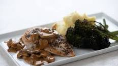 Chicken with Peppercorn-Mushroom Gravy and Truffle Mashed Potatoes Culinary Collection