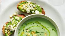 Chilled Cucumber Soup With Avocado Toast