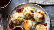 Chinese Mushroom Dumplings with Sweet Chili Ginger Sesame Sauce.