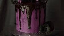 Chocolate Blackberry Elegantly Gothic Halloween Cake