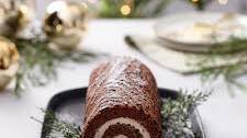 Chocolate Cake Roll with Chestnut Whipped Cream Filling