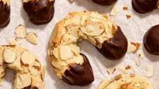 Chocolate Dipped Almond Horn Cookies