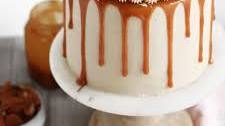 Chocolate Pecan Pie Cake with Salted Caramel