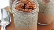 Chocolate Pecan Pie Chia Seed Parfaits with Collagen