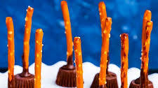 Chocolate-Pretzel Witches Broomsticks