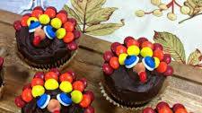 Chocolate Sour Cream Turkey Cupcakes