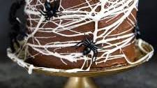 Chocolate Spider Web Cake