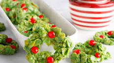 Christmas Cornflake Wreath Cookies