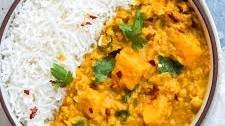 Coconut Butternut Squash Red Lentil Curry