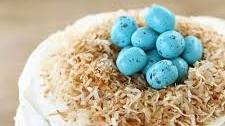 Coconut Robin's Egg Nest Cake