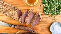 Cooking from the Bar Cart: Bourbon Backstrap with Pecan-Herb Crust
