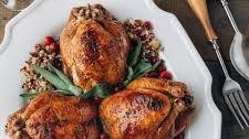 Cornish Hens with Apple-Cranberry Rice Stuffing