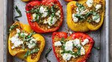 Couscous Stuffed Peppers (Simple Vegetarian)