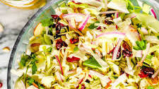 Cranberry Almond Slaw with Apple Cider Vinaigrette