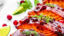 Cranberry Honey Glazed Salmon