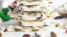Cranberry Pistachio White Chocolate Bark