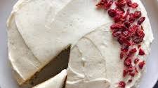 Cranberry Yogurt Cake w/ Double Vanilla Bean Buttercream