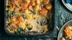 Creamy baked gnocchi with squash & spinach