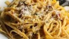 Creamy Butternut Squash Pasta with Bacon