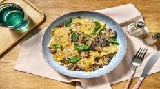 Creamy Chicken and Mushroom Lovers' Ravioli with Spinach