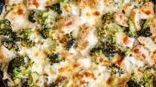 Creamy Chicken Broccoli and Cheese Casserole {Low-carb/Keto Friendly!}