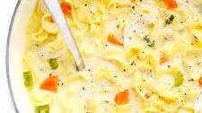 Creamy Lemon Chicken Noodle Soup