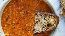 Creamy Lentil Tomato Soup with Parmesan Toast