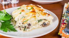 Creamy Mushroom and Spinach Lasagna