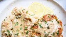 Creamy Pan Fried Piccata with Mashed Potatoes