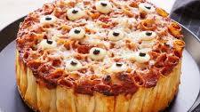 Creepy Peepers Pasta Pie