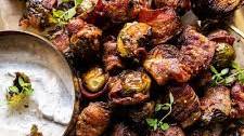 Crispy Bacon Wrapped Parmesan Brussels Sprouts