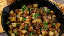 Crispy Pan-Fried Lemon Pepper Potatoes