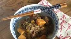 Curry Beef & Butternut Squash, with lime zest