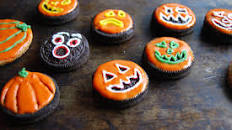 Cute Non-Pumpkin Ritz Jack O' Lantern Cookies