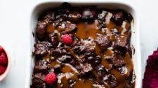 Dark Chocolate Bread Pudding