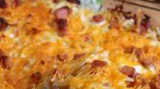 Delicious Cheesy Hashbrown Casserole with Ham Recipe