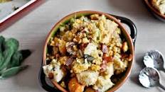 Double Bread Stuffing with Brown Butter, Bacon & Sage