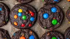 Double Chocolate M&M Cookies