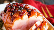 Easy Cranberry Maple Glazed Ham