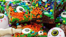 Easy Halloween Monster Mash Fudge Brownies