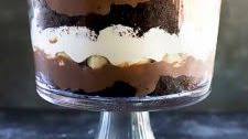 Easy Homemade Chocolate Trifle with Bananas and Whipped Cream