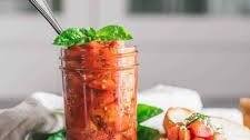 Easy Tomato Bruschetta in a Jar
