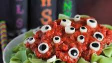 Eyeball Pasta (Halloween Dinner Idea)